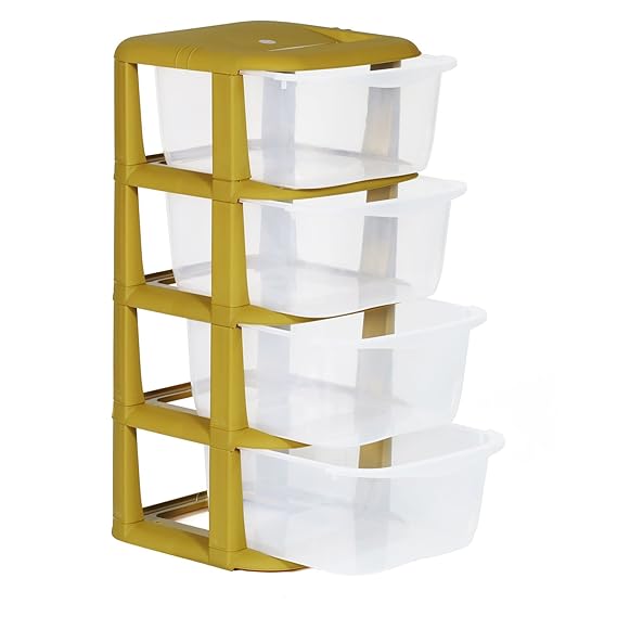 Cello Cuboid Storage Unit with 4 Drawers (Green) Amazon.in Home & Kitchen