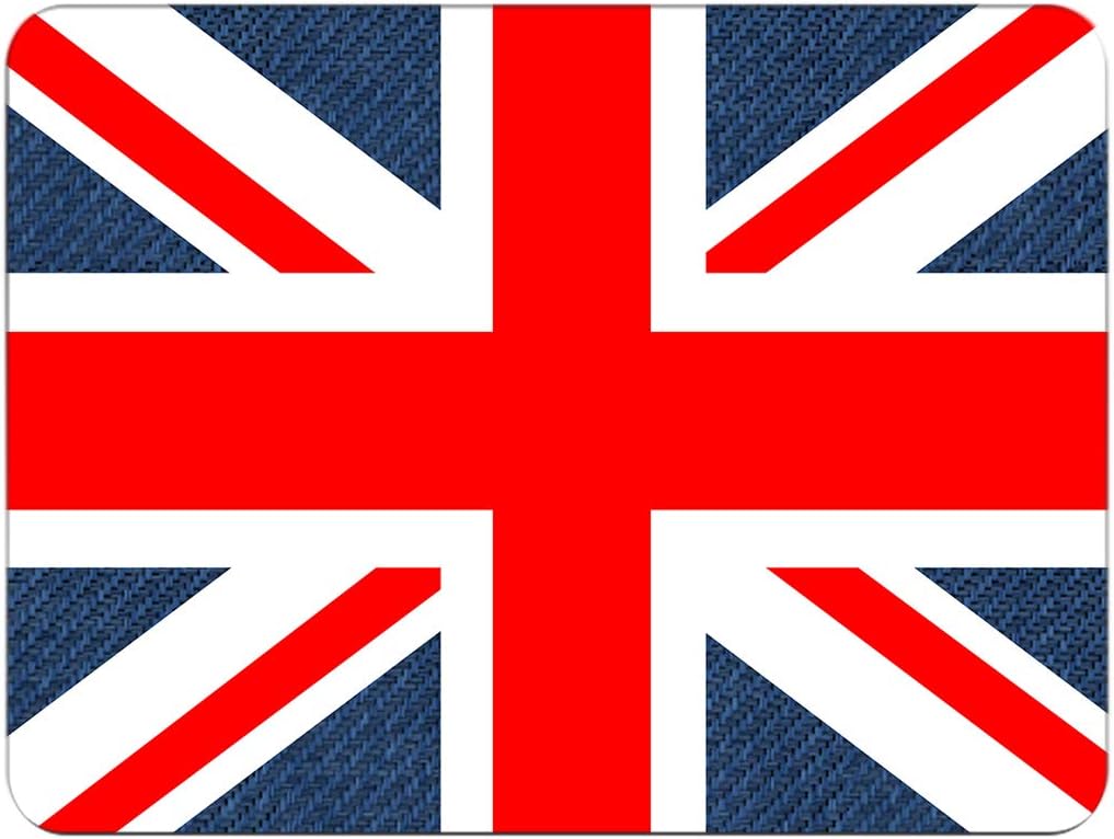 Silent Monsters Mouse Mat Size S (240 x 200 mm), Mouse Pad Design: Union Jack, Lasercut Edges, for Office and Gaming, Mousepad Non-Slip Rubber Base