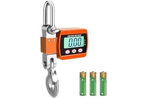RESHY Digital Hanging Scale 1100lb/500Kg Digital Crane Scale Industrial Heavy Duty Crane Scale for Luggage,Farm,Deer,Livestock,Factory,Construction,Hunting CE Certified