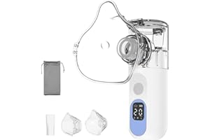 Medical Grade Portable Nebulizer for Adults and Kids, Rechargeable Mesh Nebulizer with Handheld Design, LED Interface, Easy t