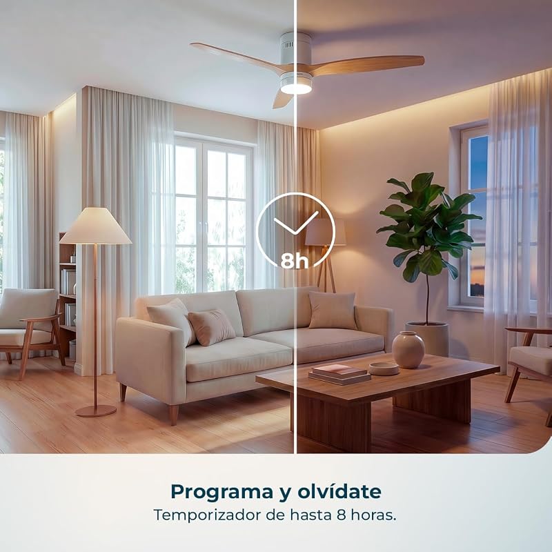 Ventilador de teto Aero 4600 Arctic White & White com luz