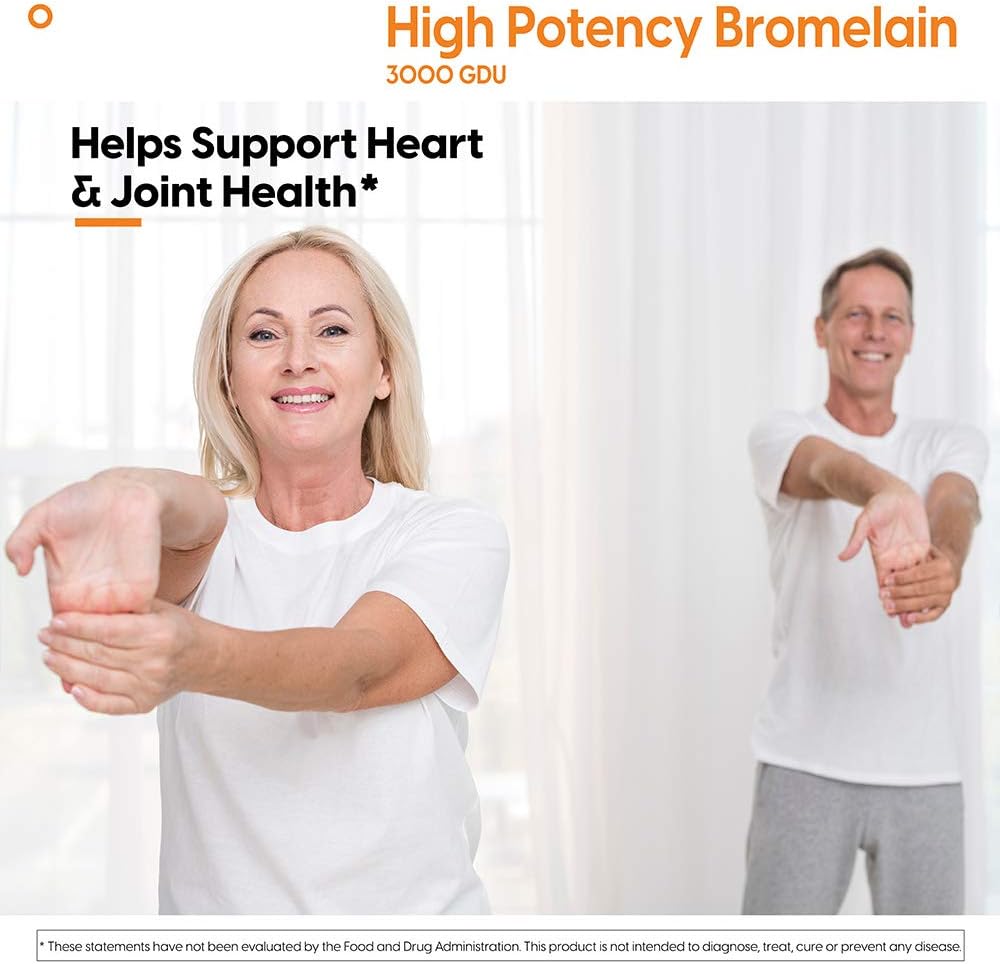 Doctor's Best 3000 GDU Bromelain Proteolytic Digestive Enzymes Supplements, Supports Healthy Digestion, Joint Health, Nutrient Absorption, 500 mg, 90 VC: Health & Personal Care