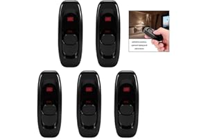 iwobi 5 Pcs Feed-Through Table Desk Lamp Cord Cable Switch,AC 250V 10A Inline ON/Off Rocker Switch with LED Indicator Light