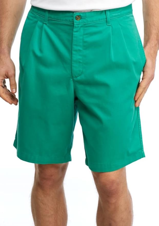 Saddlebred Men's Big & Tall Pleated Shorts (Jadite, 50) at Amazon Men’s