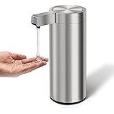 Newise Automatic Soap Dispenser, Touchless, 9 oz, Stainless Steel | 3 Adjustable Dispensing Modes, Rechargeable, Fast Sensor, Hand Soap Dispenser for Dish Bathroom