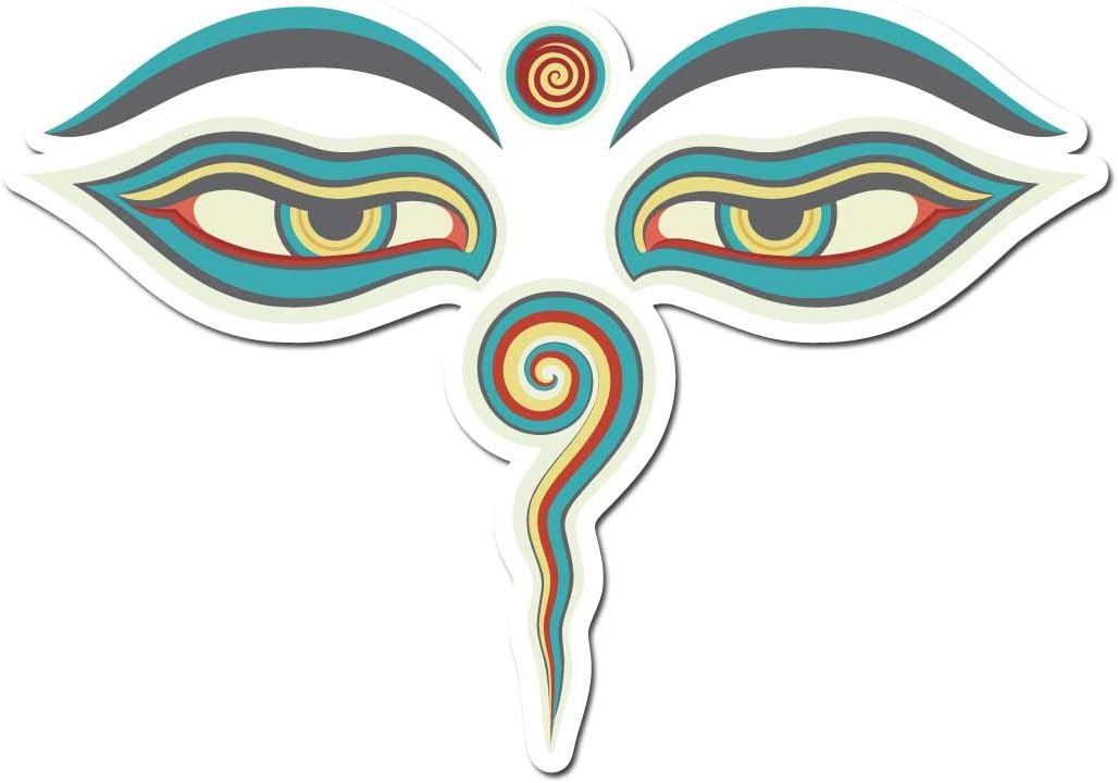 Изображение глаз на тибетских храмах