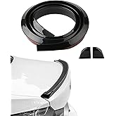 iolory Car Spoiler,Car Trunk Spoiler Lip Kit,Anti-Scratch Abrasion Auto Rear Wing Decor Strip,Punch-Free Rubber Trunk Spoiler