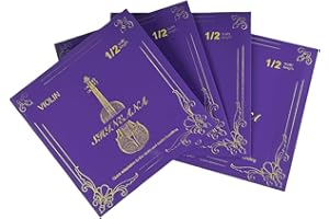 Violin Strings Full Set, Medium Tension - Solid Steel Core, Warm Tone, Economical and Durable – For All Levels