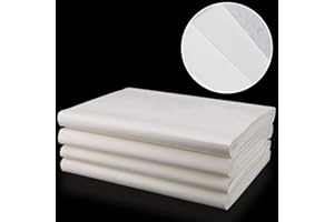 HOZEON 400 Sheets Rice Paper, Japanese Chinese Calligraphy Xuan Paper Raw Sheng Xuan Without Grids for Calligraphy,Art,Writin