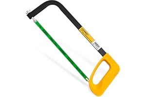 Viganoc 300mm/12inch Hacksaw Frame with 24 TPI Bi-Metal Blade, High-Tension Hand Saw Suitable for Metal, PVC Piepes, Wood, Co