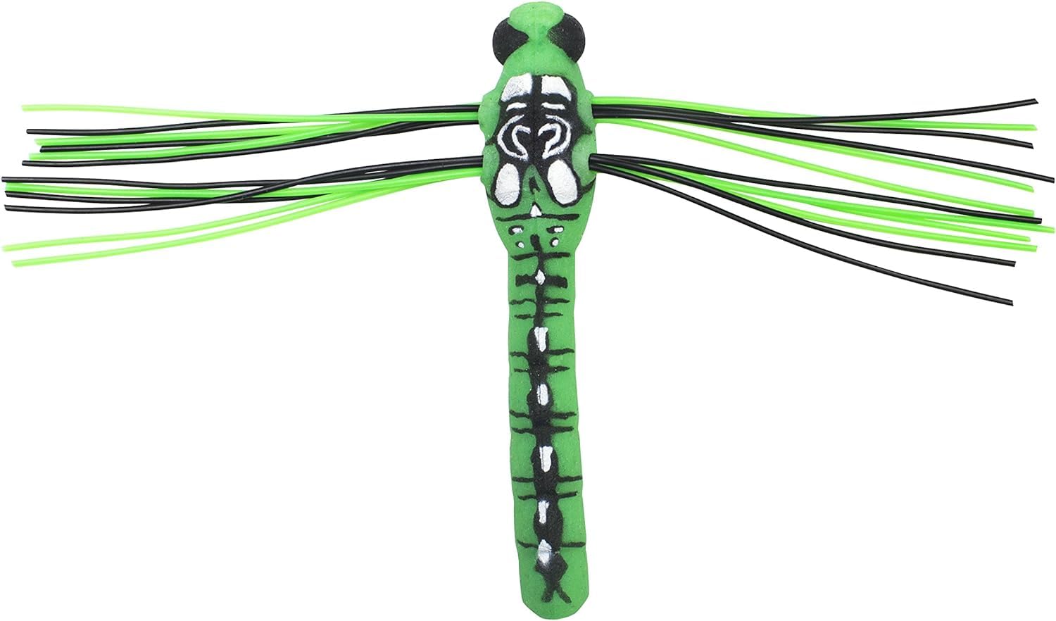 LUNKERHUNT Dragonfly Lure | Most Realistic Topwater Fishing Lures for Bass, Double Skirted Wings, Perfect Trouth and Pike Lure, Weedless Bait (Pondhawk)