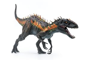 SIENON Large Dinosaur Toy Tyrannosaurs Rex 13.4”, Realistic Jurassic Dinosaur Toy Figure,Plastic Hand-Painted D-Rex Model Educational Dino Action Playset for Kids Party Cake Topper (Fire)