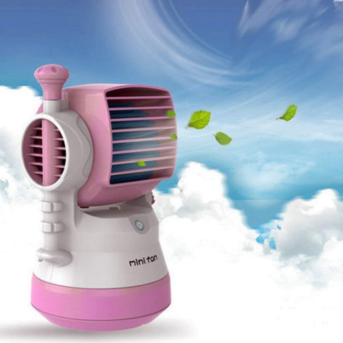 GZQNAN® Small Personal Portable Mini Handheld Desk Fan, Table Fan with USB Rechargeable Battery Operated Cooling Electric Fan for Travel Office Room Outdoor