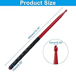 Piutouyar 5A Drum Sticks, Red Nylon Drumsticks Oval