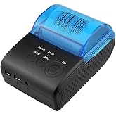 Yoidesu Mini Receipt Printer,58mm Portable Bluetooth Mobile Thermal Printer Compatible with Android VISTA Linux,Bluetooth 4.0 Label Printer (US Plug)