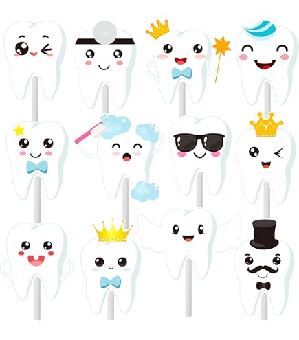 First Tooth Party Decorations Set – Smiles Banner & Hanging Swirls For Baby Dental Celebration