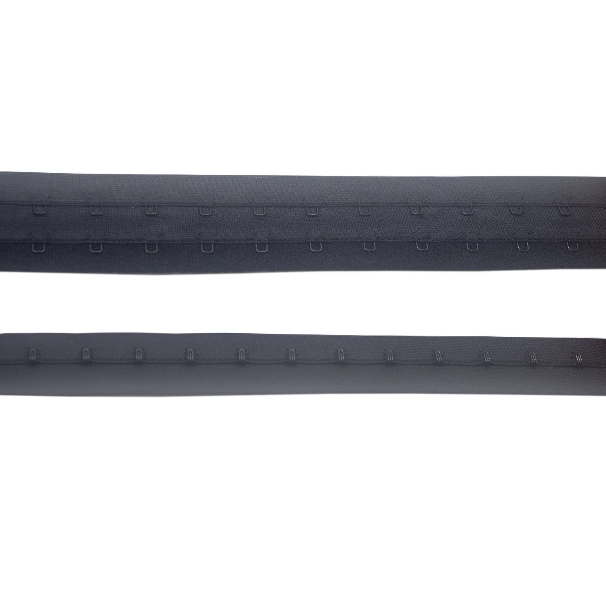 Photo 1 of 2.5 Yards Pair Black Color Two Row Hook and Eye Tape Trim for Sewing Quilting Corset Bra Renaissance Dance Bridal Costumes