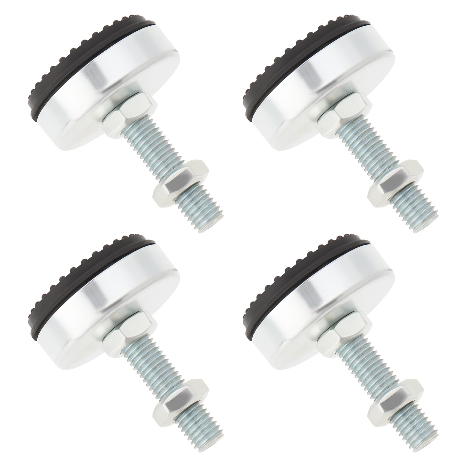 EMSea Set of 4pcs Adjustable Levelling Feet M12 Thread Carbon Steel Galvanized Furniture Heavy Duty Feet for Furniture Machinery Shelves Industrial Equipment