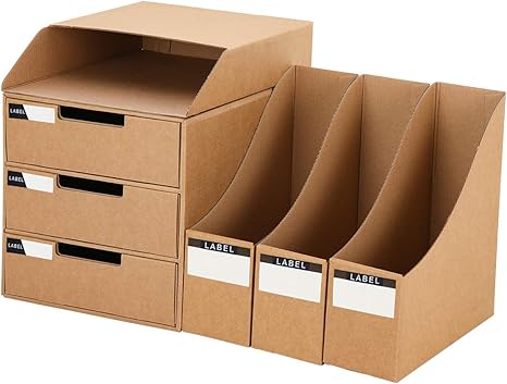 Amazon Com Office Cardboard Magazine Holder Ollieroo Corrugated