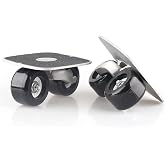 JINCAO Black Roller Road Drift Plate Skates Anti-Slip Board Aluminum | with PU Wheels with ABEC-7 608 Bearings, Portable