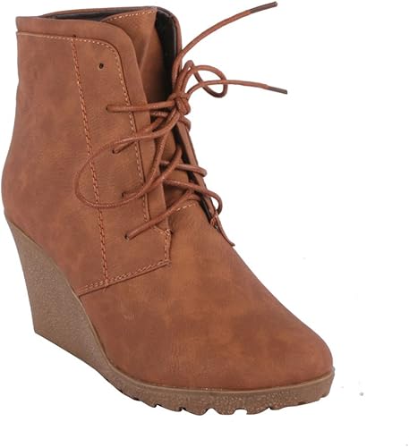 high heel wedge ankle boots