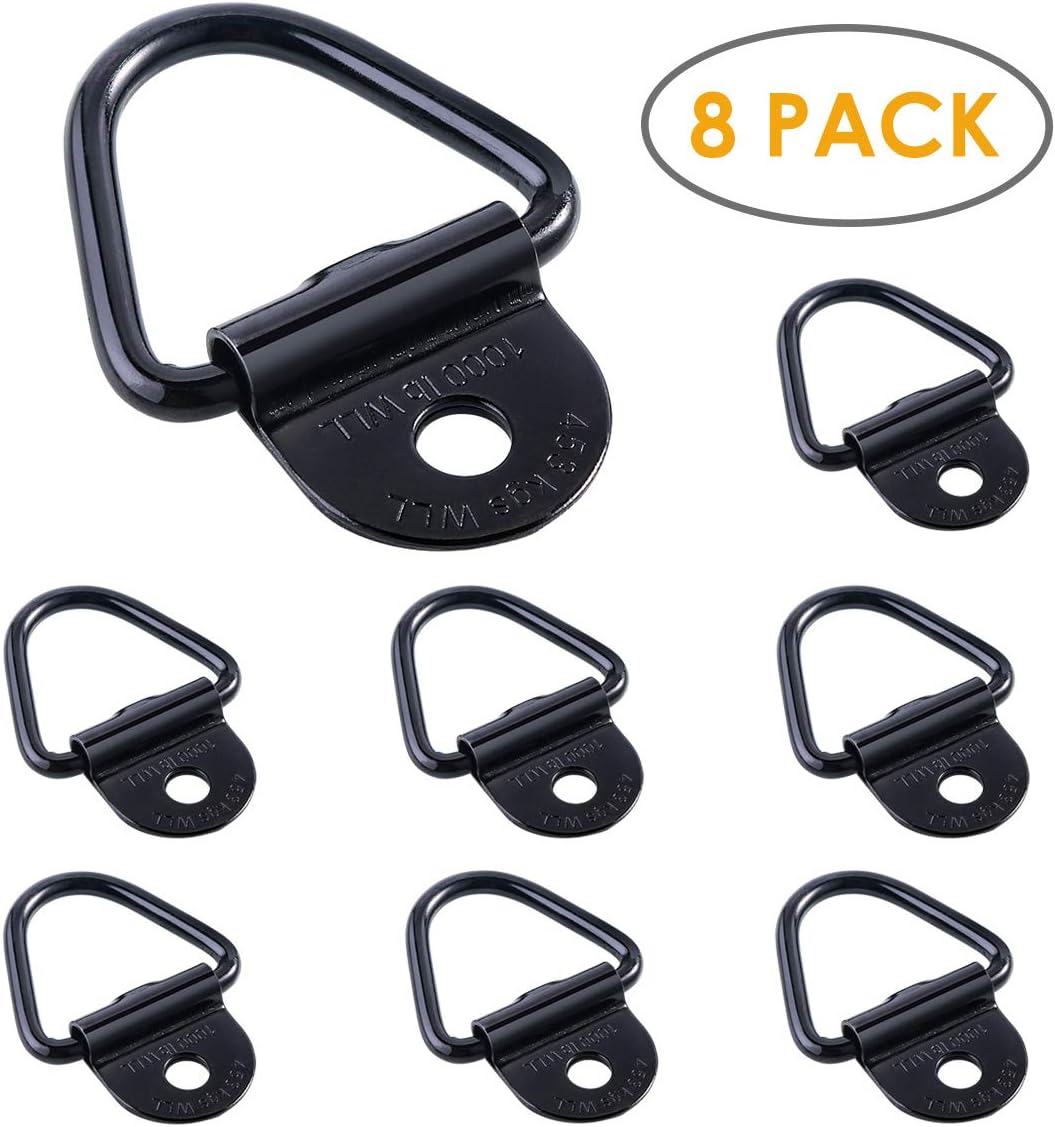 Dealpeak Cargo Tie Downs Anchors, 8pcs Heavy Duty VRing Bolton