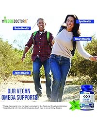 Vegan OMEGA 3 – Mejor que el aceite de pescado. Base de planta, suplemento Algae DHA EPA DPA...