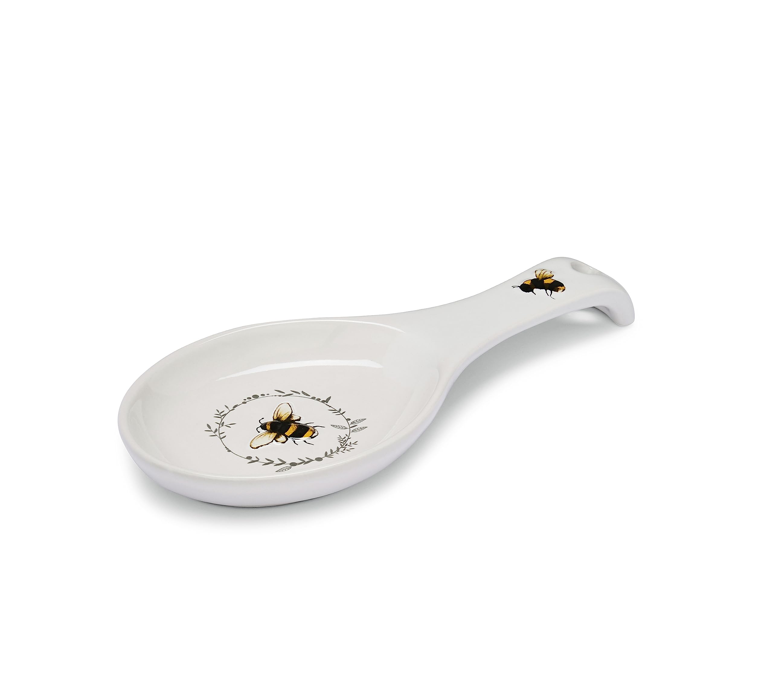 Cooksmart British Designed Large Spoon Rest | Spoon Rests for All Type of Spoons | Kitchen Spoon Rest for All Types of Kitchens - Bumble Bees