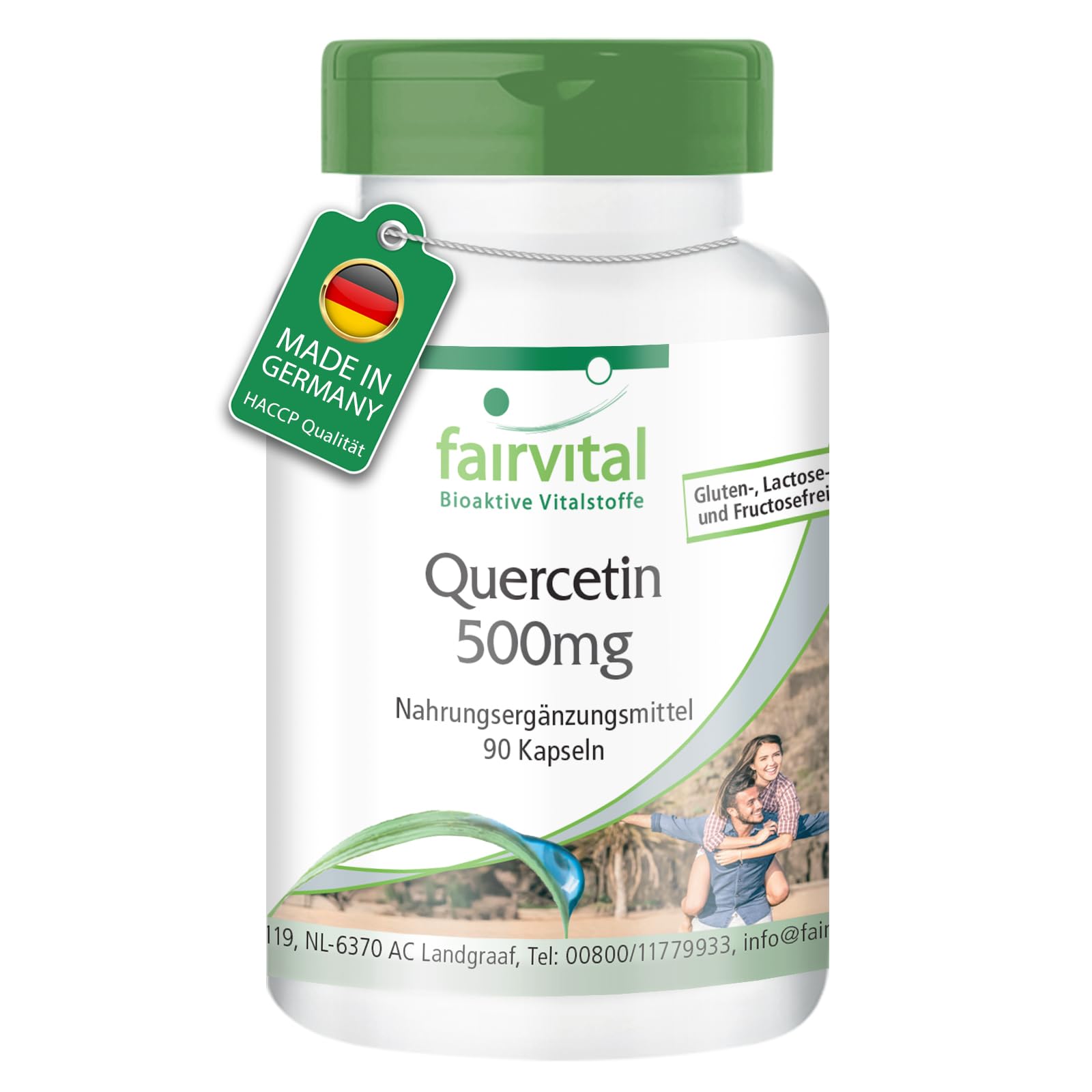 Fairvital | Quercetin 500mg - Bulk Pack for 3 Months - Vegan - HIGH Dosage - 90 Capsules - antioxidant