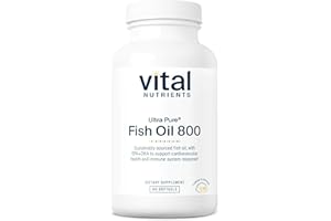 Vital Nutrients Ultra Pure® Fish Oil 800 | Supports Heart, Brain, & Immune Health* | Sustainably Sourced High EPA & DHA Omega-3 Fatty Acid | Lemon Flavor | Gluten, Dairy, Soy Free | 90 Softgels