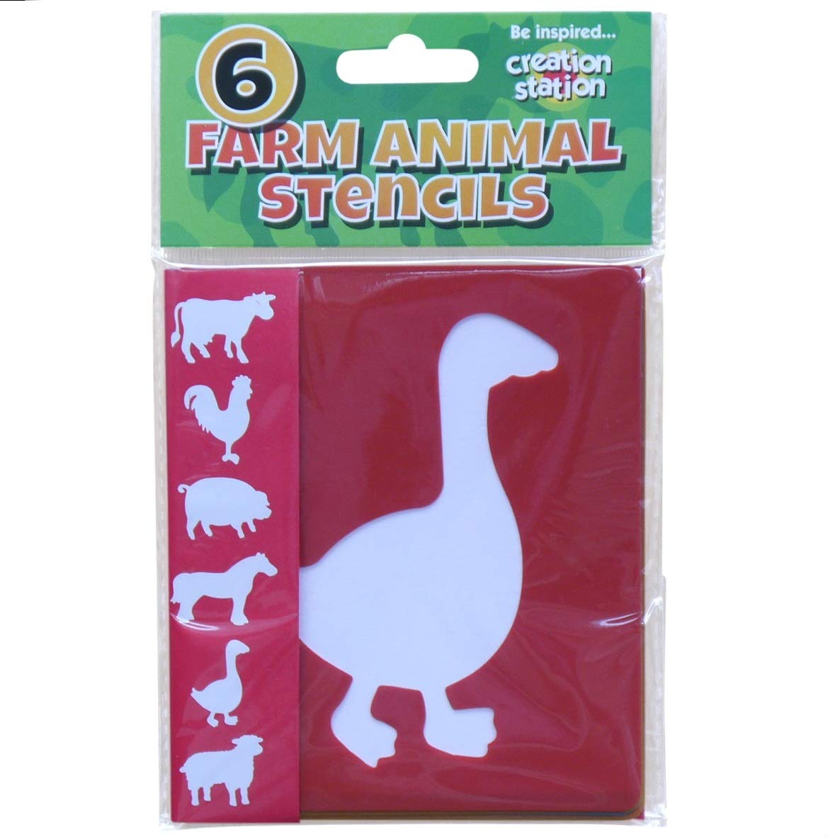 Creation Stations Six Farm Animals Stencils, Asst, One Size