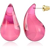 HolidayQbee Waterdrop Teardrop Earrings - Chunky, Four Color Dupes Perfect for Holidays