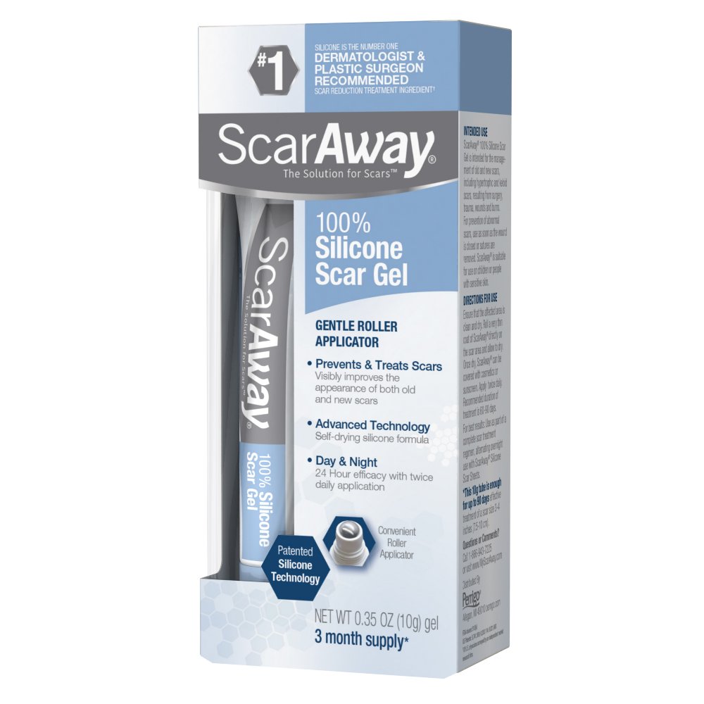 ScarAway Silicone Gel Scar Treatment, Scar Diminishing Serum with Massaging
