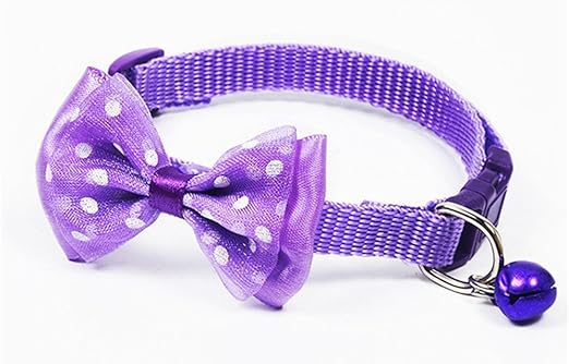 PETS EMPIRE Pet Collar Adjustable Bow-Tie with Bell for Dog and Cat (Colour May Vary)- 1 Piece
