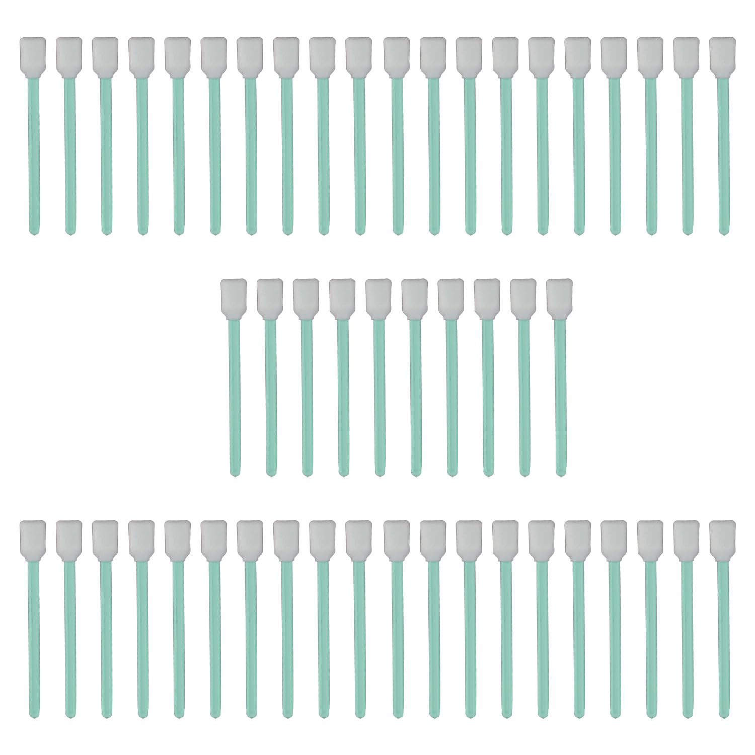 ieron 50Pcs Square Rectangle 5" Foam Cleaning Swab Sticks, Cotton Buds Dust-Free Foam Tip Cleaning Swabs for Solvent Format Inkjet Printer Optical Equipment Camera