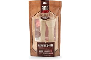 Good Lovin' Highly Digestible Rawhide Bones for Dogs 16 oz. Count of 2