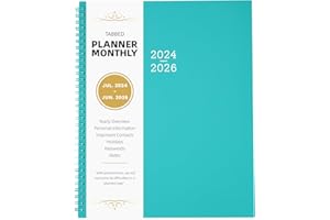 COBOLL Monthly Planner 2024-2026 - Planner 2024-2026, 9'' x 11'', 24 Months Planner 2024-2025 from JUL. 2024 to JUN. 2026, Monthly Calendar Planner With Inner Pocket