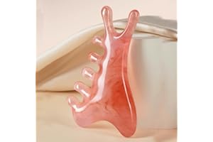 Tiyoha Premium 4 in 1 Resin Head Scalp Comb Massager for Hair| Face| Eye Around|Neck|Whoe Body|Gua Sha Scraping Comb Massager Gift Package (Resin Pink)