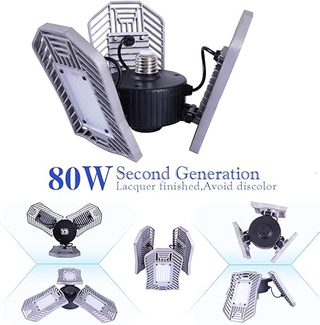 Nathome Garage Lighting 80w Led Garage Lights 8000lm E26 Garage