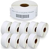 BETCKEY - Compatible DYMO 30252 (1-1/8" x 3-1/2") Address & Barcode Labels - Compatible with DYMO Labelwriter 450, 4XL, NOT F