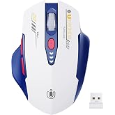 Uineer Wireless Mouse, 2.4GHz Rechargeable Computer Mouse, Battery Display | Stable 2.4GHz USB-A connection, rechargeable battery display and 4 adjustable DPI levels.