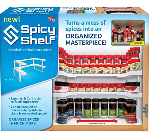 Spicy Shelf Spice Rack and Stackable Organizer 1 Set of 2 shelves - Thumbnail 4