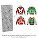 Big Dot of Happiness Ugly Sweater Paper Straw Decor - Holiday and Christmas Party Striped Decorative Straws - Set of 24