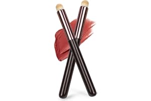 Simfree [2 Pieces] Lip Brushes, Lip brush for lipstick, Lip Blending Brush with Lid,Lip Brush Applicator with Cap,Retractable brushes,Portable Lip Liner Brush Lip Gloss Eyeshadow Smudge Brush