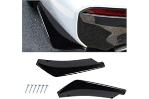 Augeny 2 PCS Rear Bumper Canard Diffuser, Anti-Crash Bumper Lip Body Kit, Universal Rear Installed at The Bottom for Lip Diff
