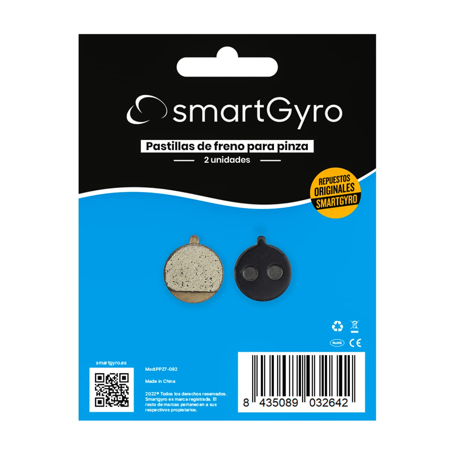 smartGyro Original Replacement Brake Pads for Bolids Caliper Speedway v3, RockWay Pro, Speedway Pro, Crossover Dual Pro, Ziro and Ziro PRO Electric Scooters