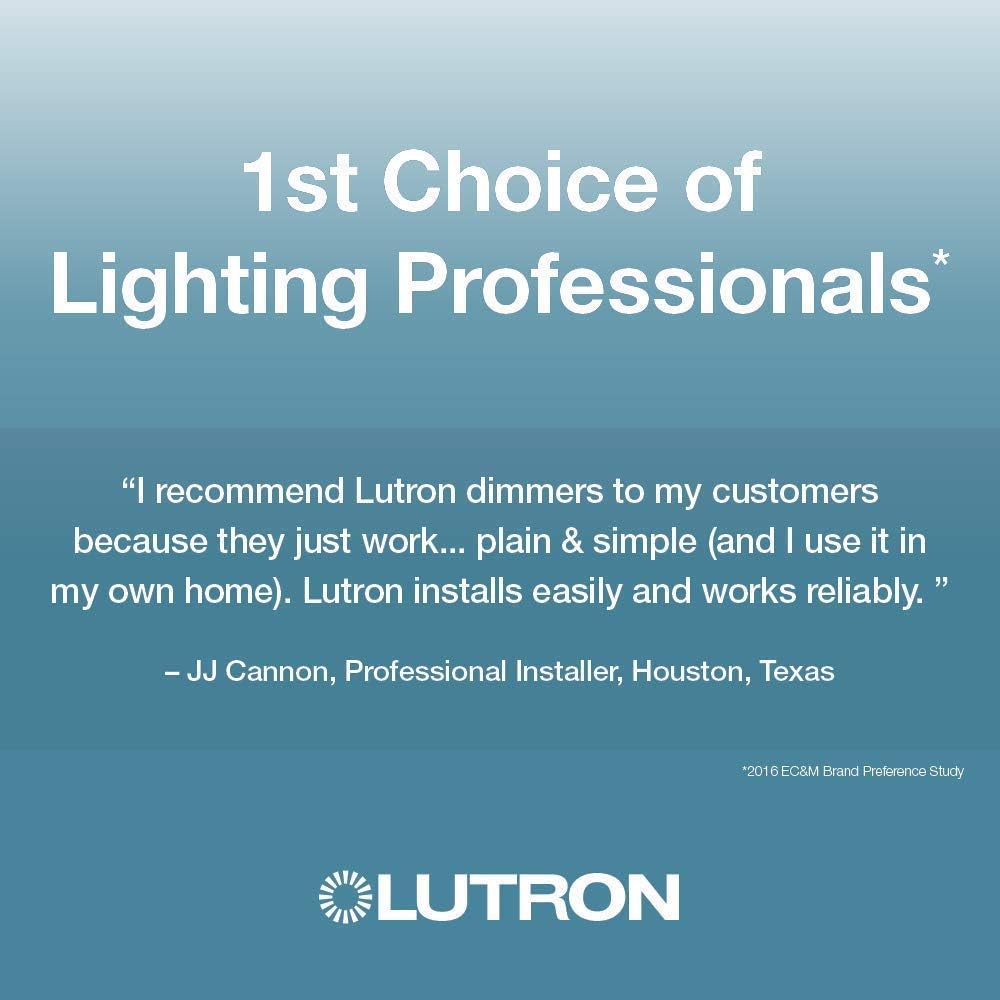 Lutron, White Diva C.L Dimmer for Dimmable LED, Halogen and Incandescent Bulbs, Single-Pole or 3-Way, DVCL-153P-WH, 1 pack - Wall Dimmer Switches - 