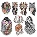 Tattify Cool Female Portrait Temporary Tattoos - Ladies Night (Set of 16 Tattoos - 2 of each Style) - Individual Styles Available and Fashionable Temporary Tattoos