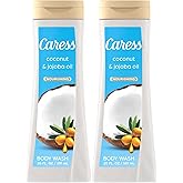 Caress Body Wash, Nourishing Coconut & Jojoba Oil 2-Pack – Bath & Shower Essentials for Soft, Smooth Skin, 20 Oz Ea