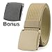 JasGood Unisex Nickel Free Belt 1.5 In Nylon Adjustable Web Belt with Plastic Buckle (Coyote Brown)